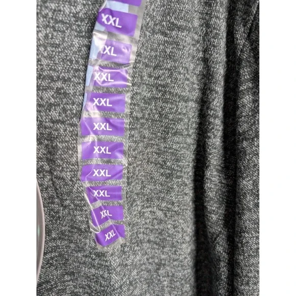 Member's Mark Sweater Mens 2XL Gray Mock Neck Quarter Zip Pullover Stretch - Picture 4 of 9